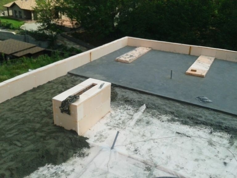 Влаштування стяжки покрівлі